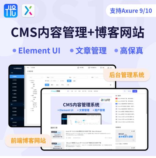 cms內(nèi)容后臺(tái)管理系統(tǒng) 博客網(wǎng)站axure原型高保真設(shè)計(jì)模板交互.